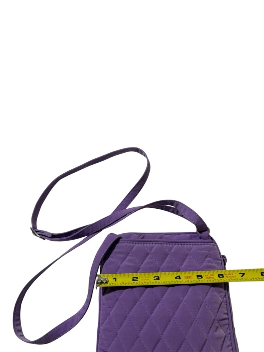 Vera Bradley Purple Quilted Mini Crossbody Bag Floral Lining - Picture 7 of 8